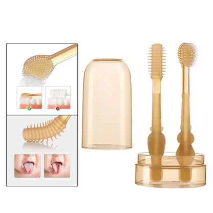 Baby Smile™ - Zacht Voor Tandvlees - Kinder Siliconen Tandenborstelset 