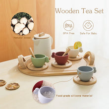 Woods™ - Hout &amp; Siliconen - Speelgoed Theeset 