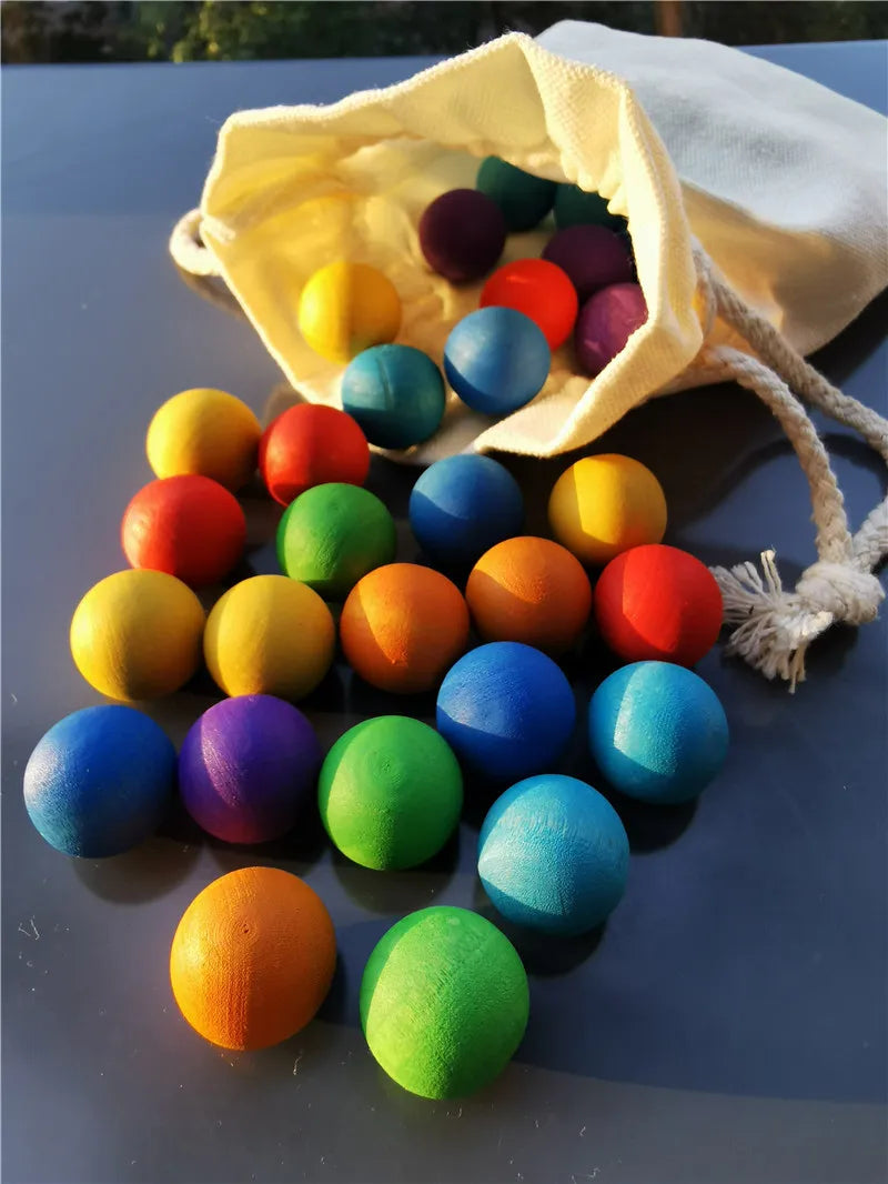 Rainbow Balls™ – Houten Ballen Regenboog 