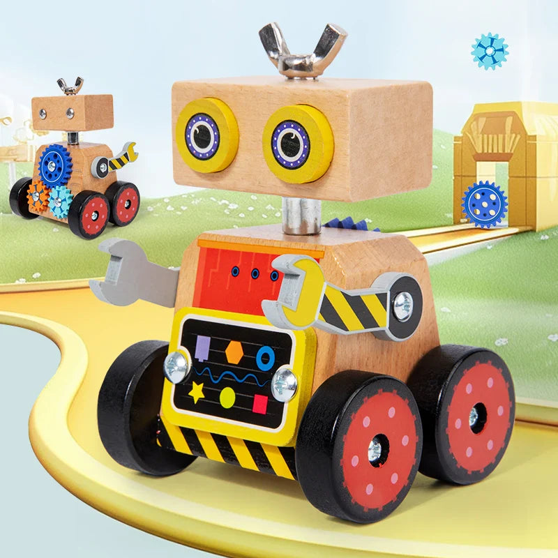 Woods™ - Bouw &amp; Speel - Houten Constructie Robot 