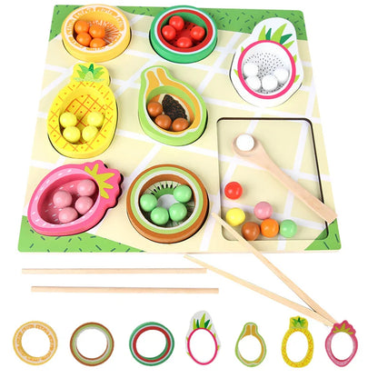 Toddler Clips™ - Fruit &amp; Vorm Match - Sorteerspel 