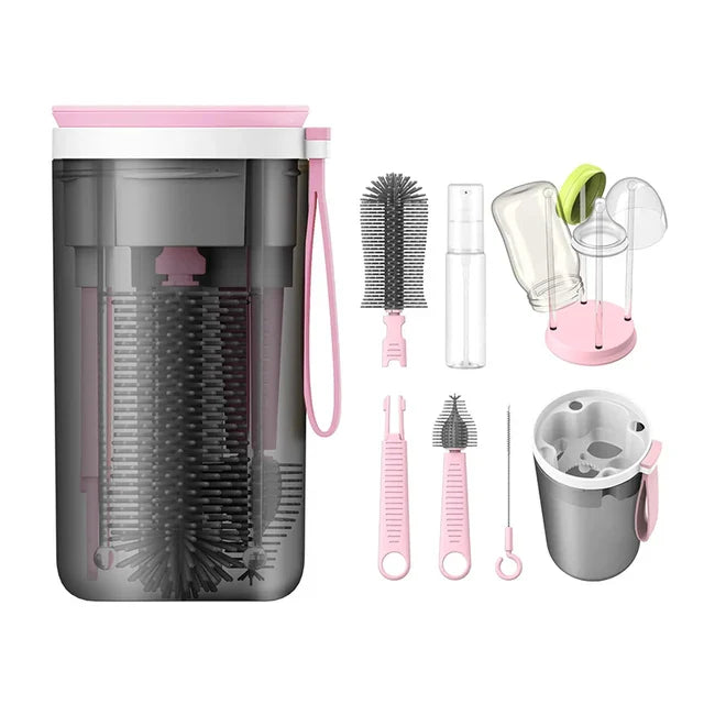Bottle Cleaning Kit™ - Handig voor onderweg - Babyflessenborstel &amp; reiniger 