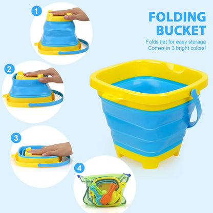 Foldable Bucket™ - Vouwbaar Vakantieplezier - Opvouwbare emmer 