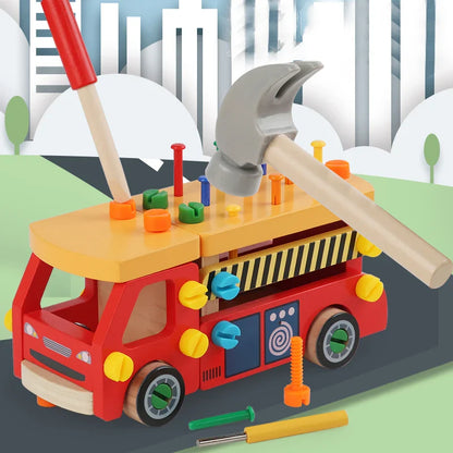 Woods™ - Fijne Motoriek &amp; Coördinatie - Speelgoed Constructie Voertuig 