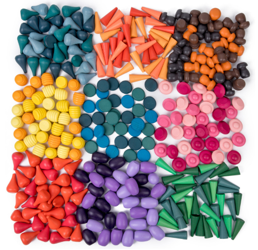 Woods™ - Houten Wonderen - Regenboog bouwblokken 