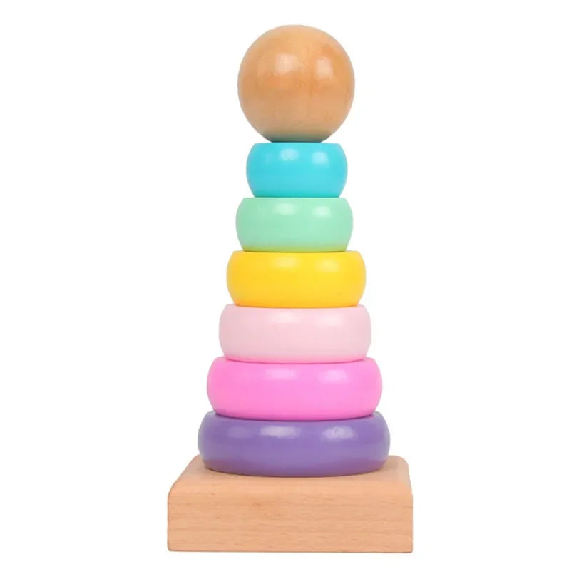Rainbow Stacker™ – Kleurrijke Torenpret – Houten Sapeltoren 