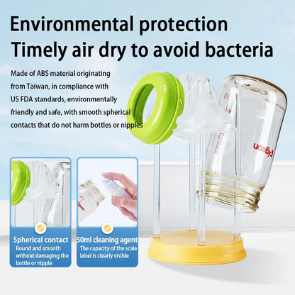 Bottle Cleaning Kit™ - Handig voor onderweg - Babyflessenborstel &amp; reiniger 