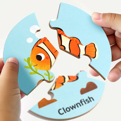 Dieren Match™ – Draai &amp; Ontdek – 3-delige puzzel 