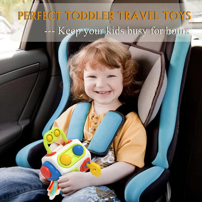 Montessori Busy Cube™ – Handig voor onderweg – Sensorische Kubus 