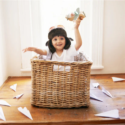 Woods™ - Bevorder Creativiteit &amp; Motoriek - Houten Montessori Vliegtuigspeelgoed 