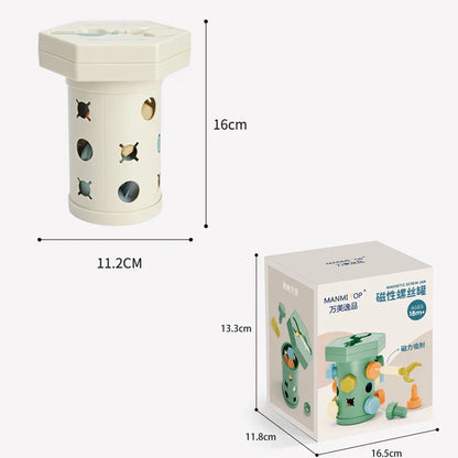 Magnet Toys™ - Creativiteit &amp; Motoriek - Montessori Schuif- en Schroefplezier 