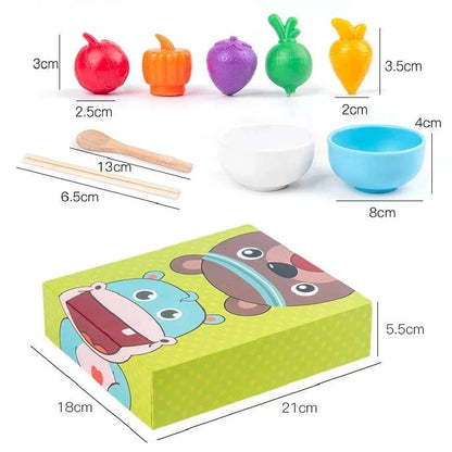 Educatief Speelhuis™ – Fijne Motoriek &amp; Kleurherkenning - Montessori Eten Spel