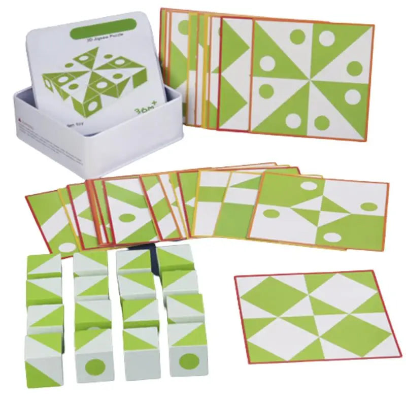 BrainBlocks™ – Slim &amp; Creatief – Houten Geometrisch Denkspel 