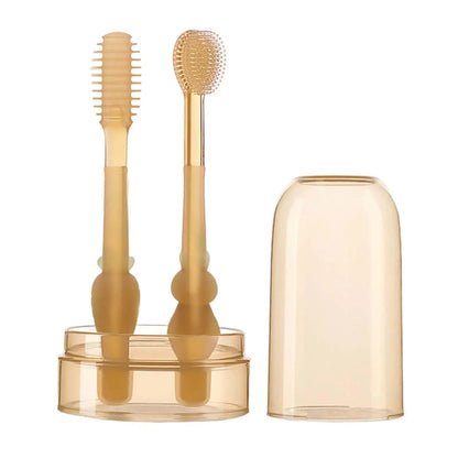 Baby Smile™ - Zacht Voor Tandvlees - Kinder Siliconen Tandenborstelset 