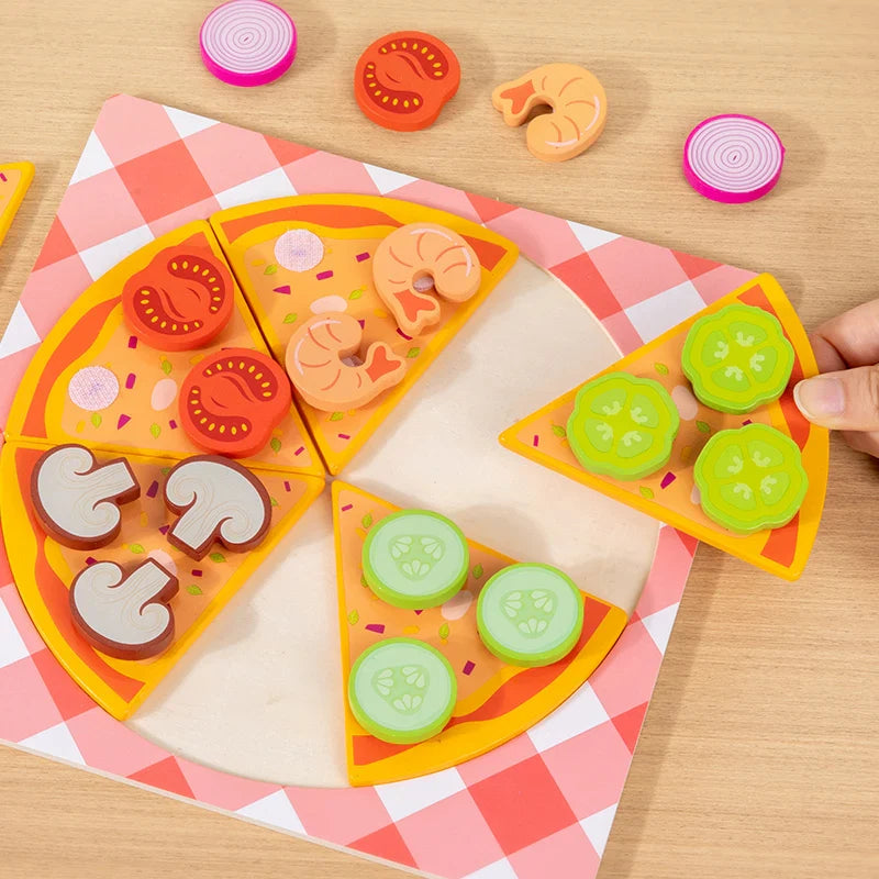 Woods™ - Stimuleer Creativiteit &amp; Motoriek - Kinder Pizza &amp; Koekje Set 