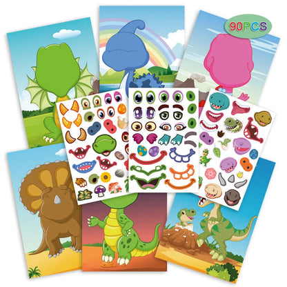 Funny Faces™ – Dierenpret &amp; Plakplezier – Herbruikbaar Stickerboek 