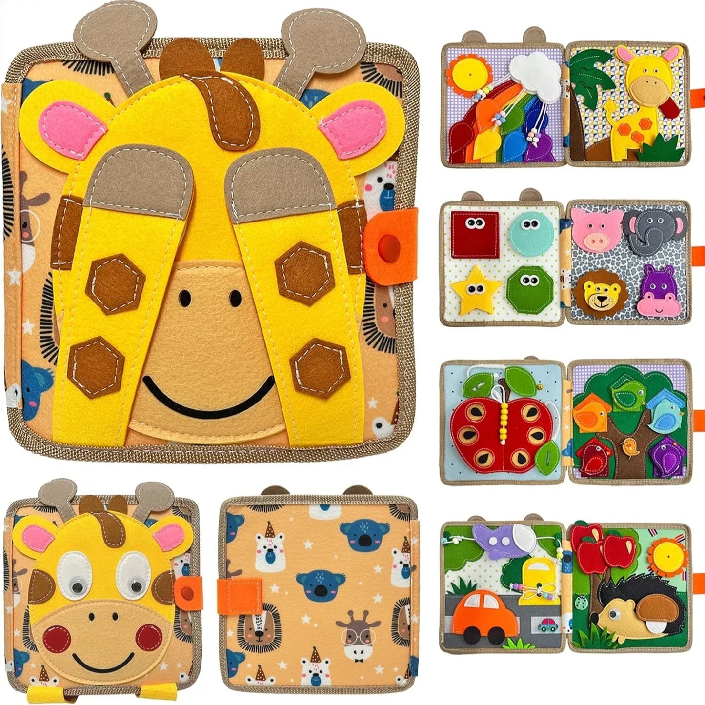 Sensory Toddler Book™ – Voel &amp; Ontdek – Viltboek Dieren