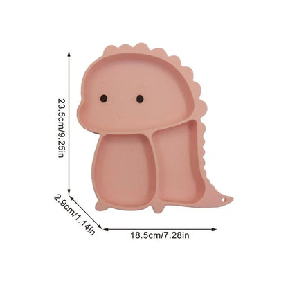 Dino Tablewear Set™ - 7-delige set - Siliconen Kinderservies 