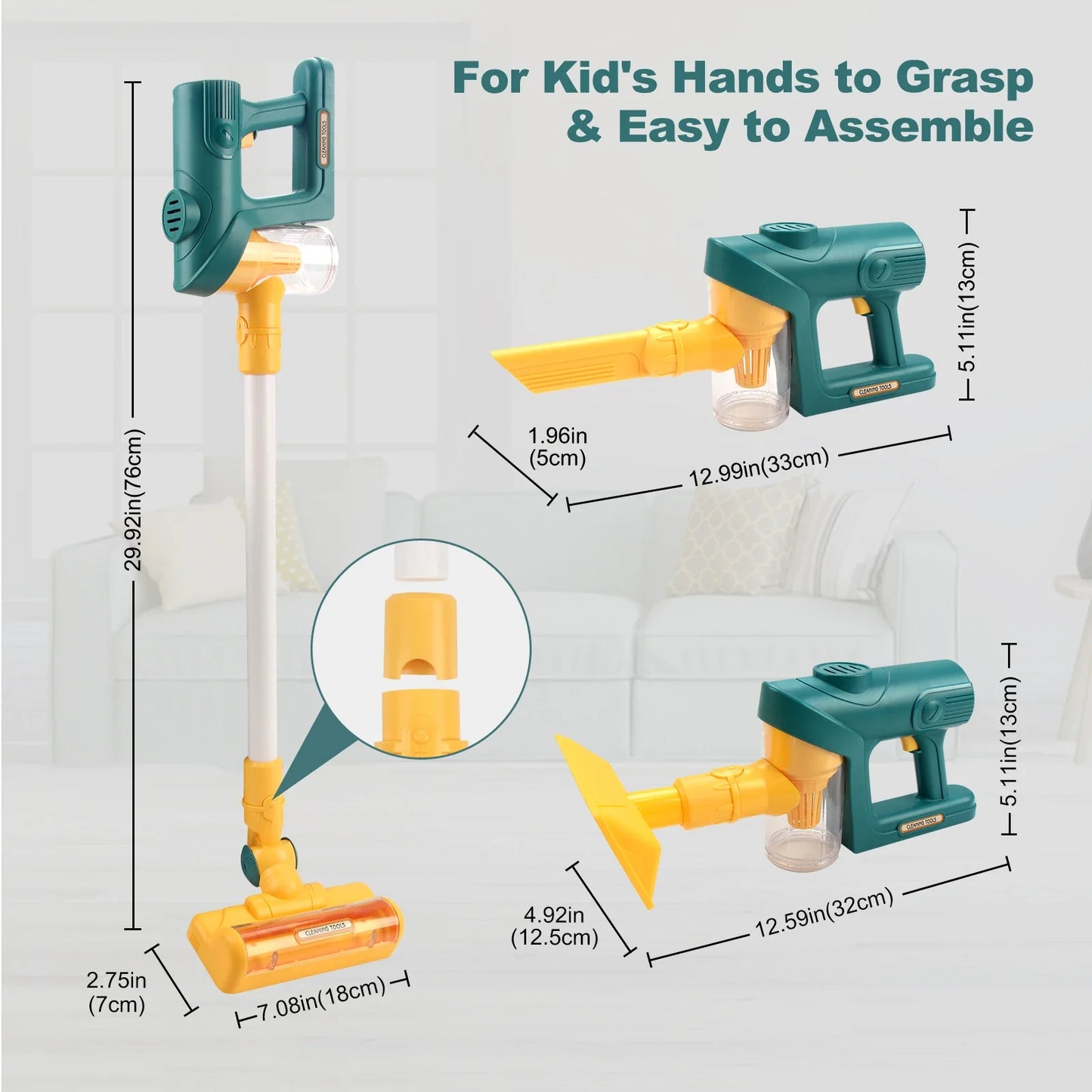 Cleantime™ - Kleine Stofvangers - Speelgoedstofzuiger 