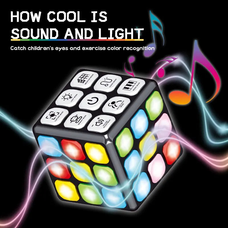 Magic Melody Cube™ - Flitsend, Magisch &amp; Leerzaam - Educatieve Speelkubus 