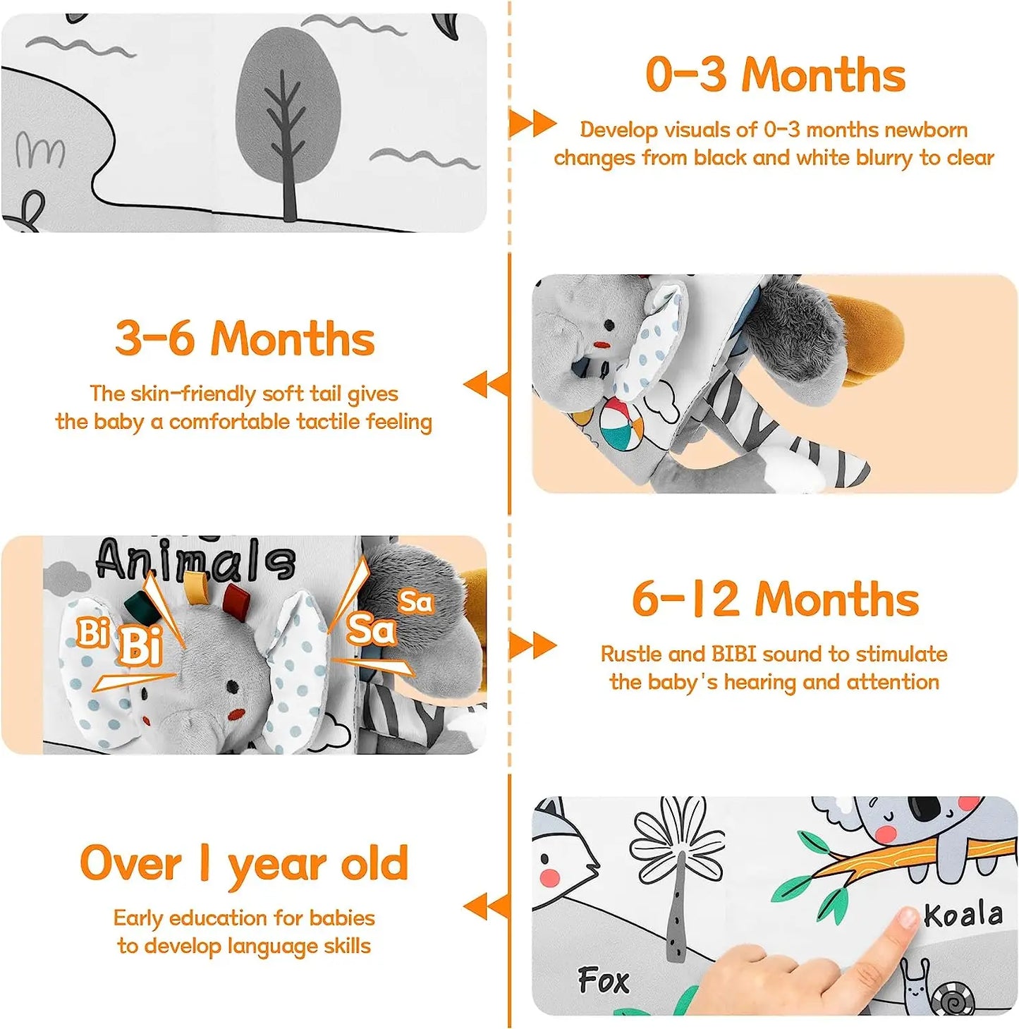 Zacht Zintuiglijk Boekje – Voelen &amp; Ontdekken – Babyboekje 