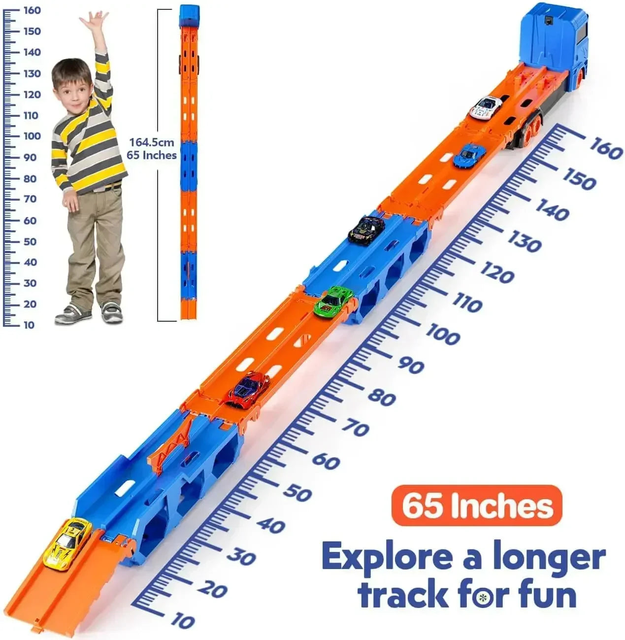 Mega Transporter - 9-in-1 Raceplezier - Transformeerbare Speelgoedtruck 