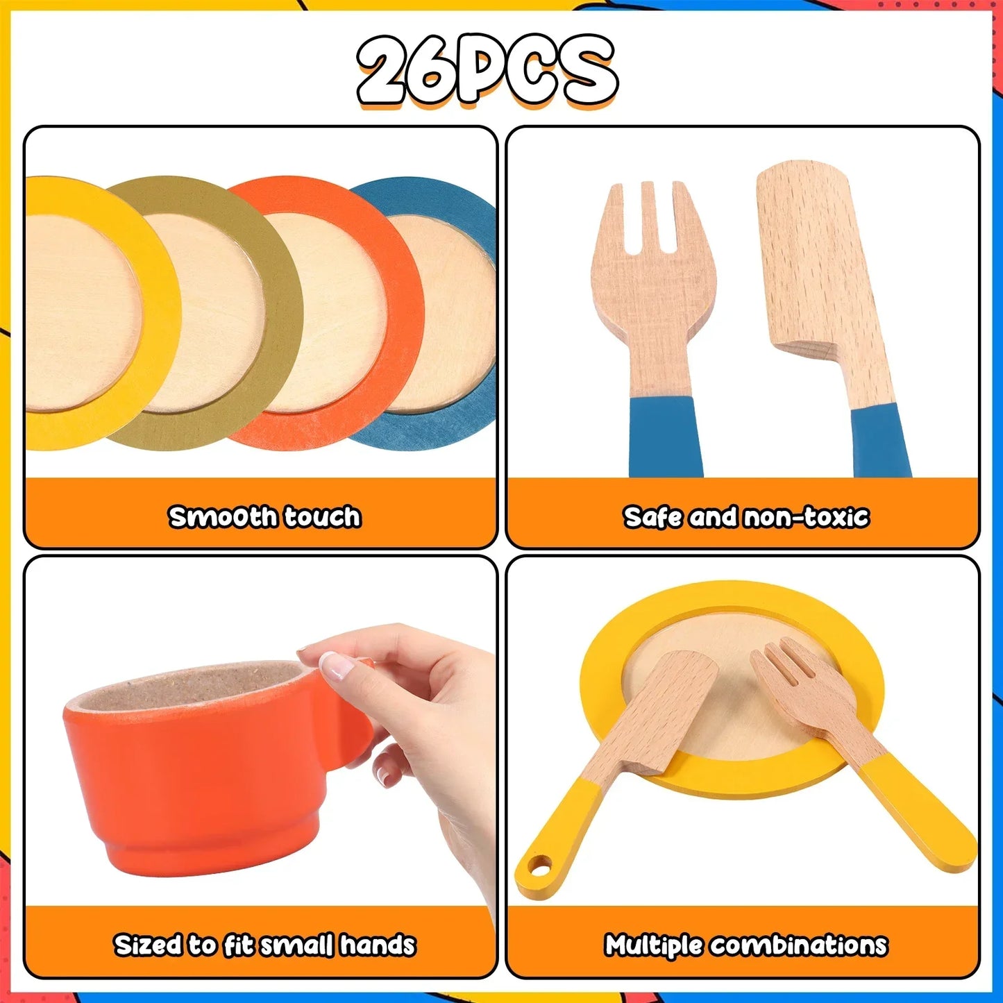 Woods™ - Creatief &amp; Leerzaam - Houten Keuken Speelset Kind 