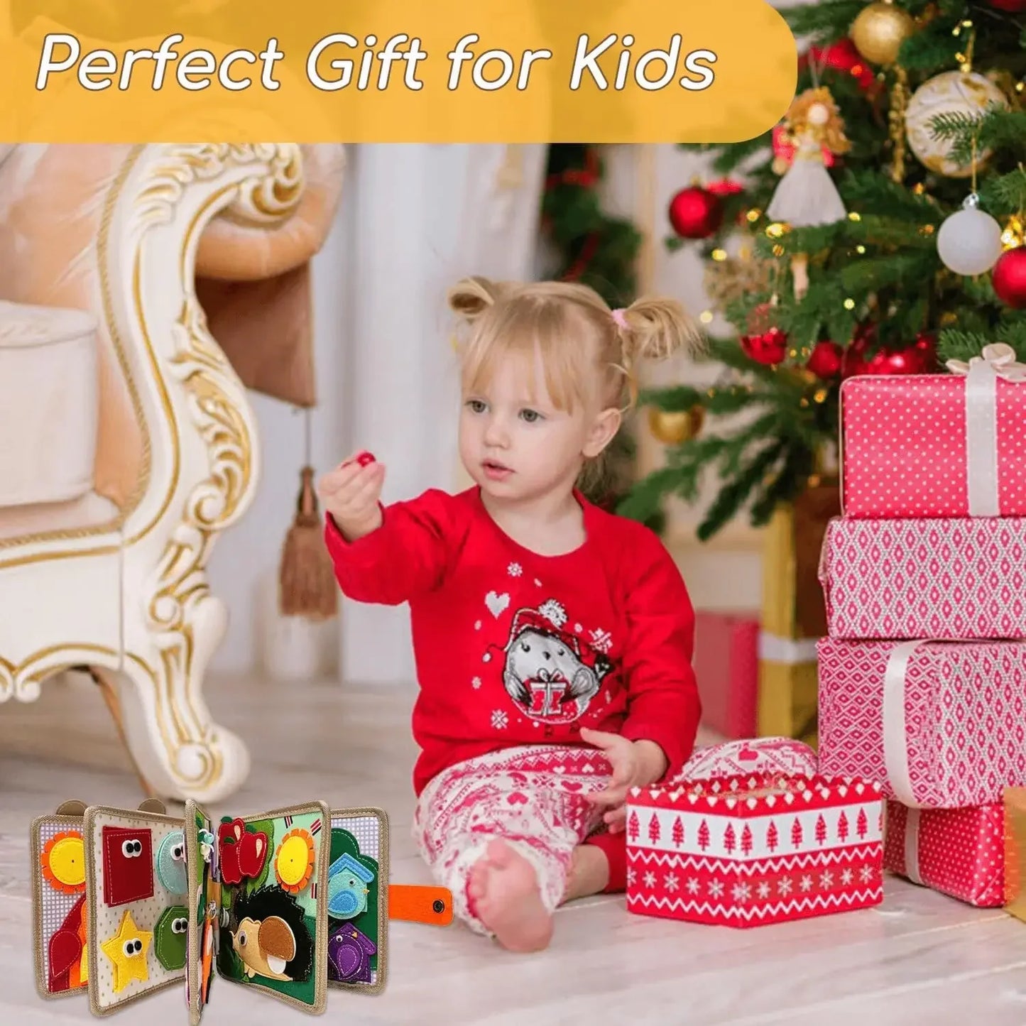 Sensory Toddler Book™ – Voel &amp; Ontdek – Viltboek Dieren