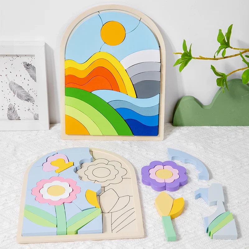 Woods™ - Regenboogblokjes Magie - Puzzelblokken 