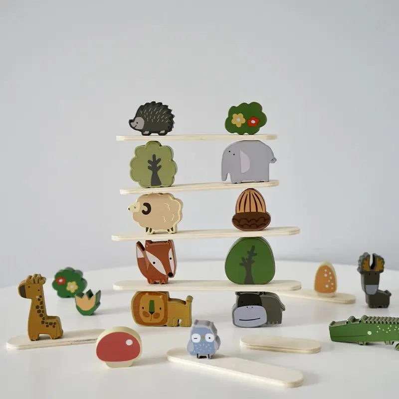 Animal Stackers™ - Slim Stapelen - Hout Dieren Stapelspeelgoed 