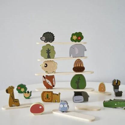Animal Stackers™ - Slim Stapelen - Hout Dieren Stapelspeelgoed 