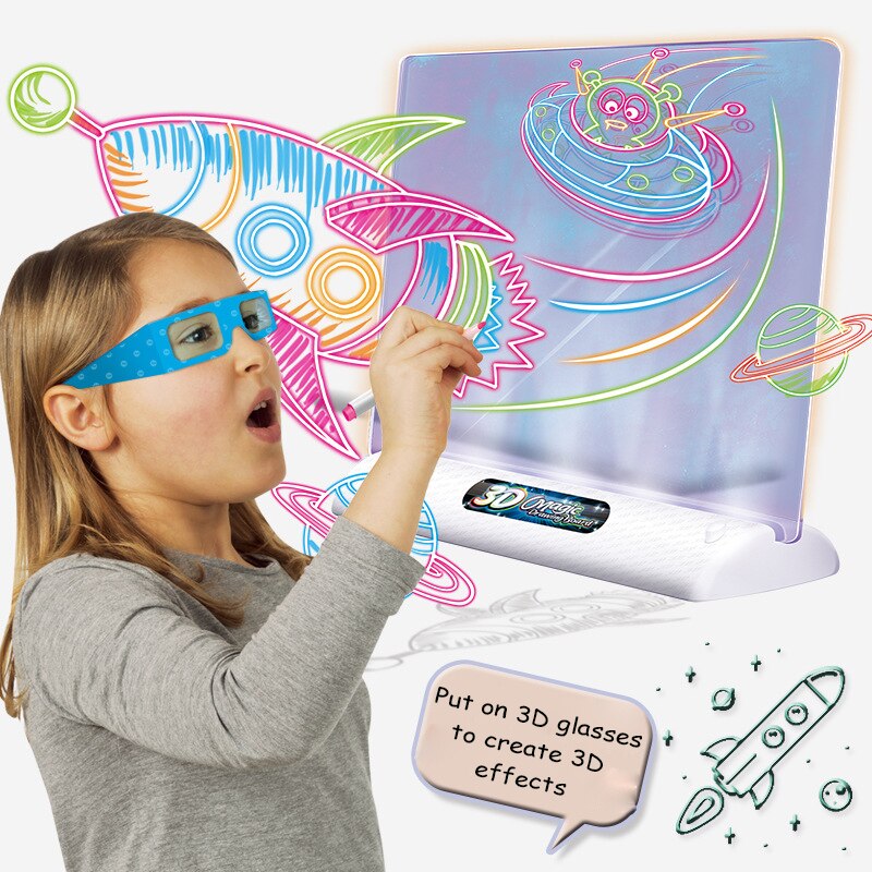 Magic Drawing Board™ - Gloeiende kunst - Lichtgevend 3D tekenbord
