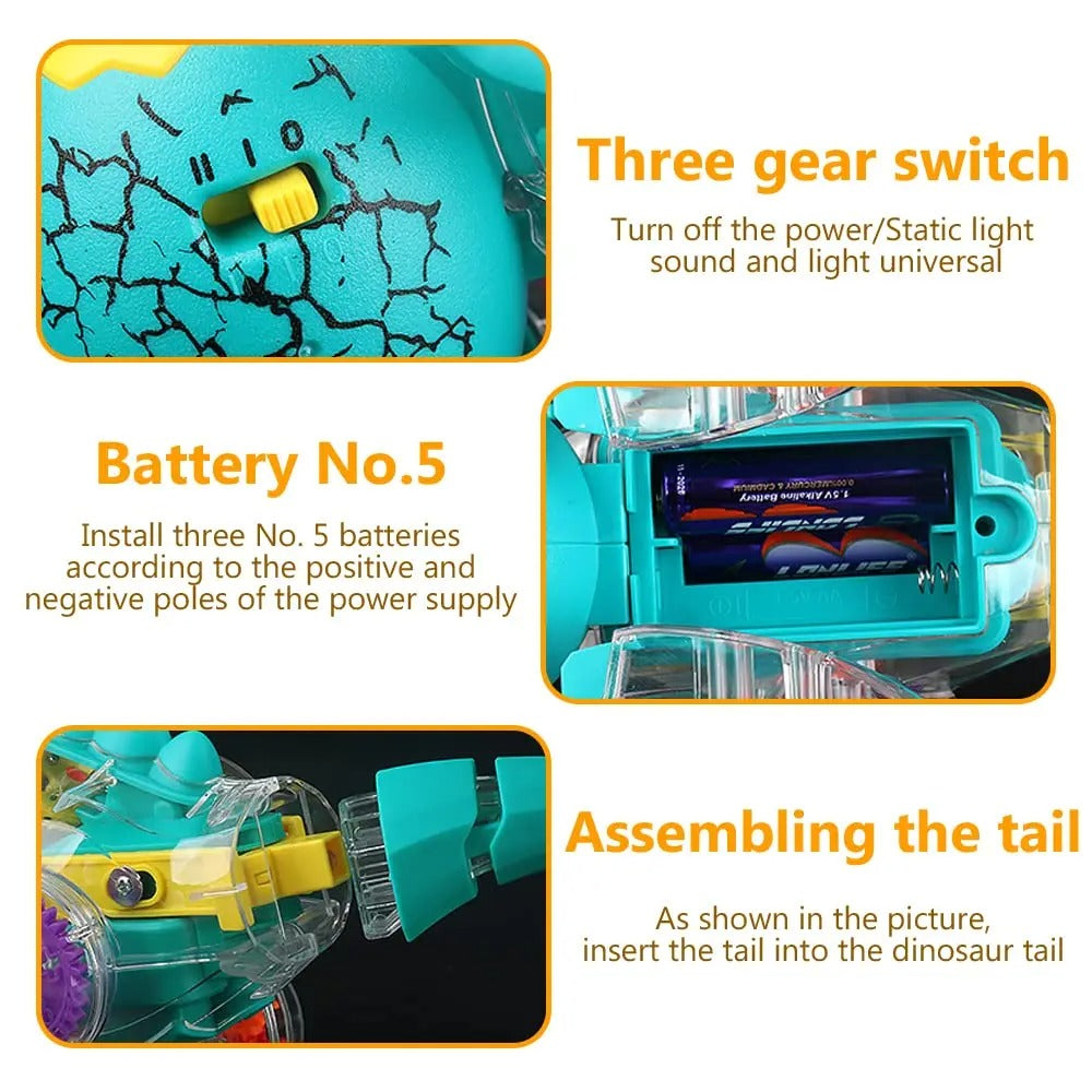 Lichtgevende Dino Toy™ - Lichtgevende Dino Avonturen - Speelgoeddino