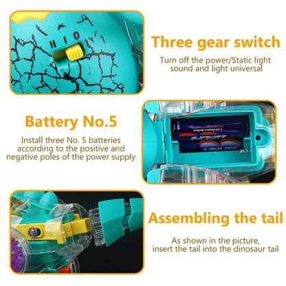 Lichtgevende Dino Toy™ - Lichtgevende Dino Avonturen - Speelgoeddino