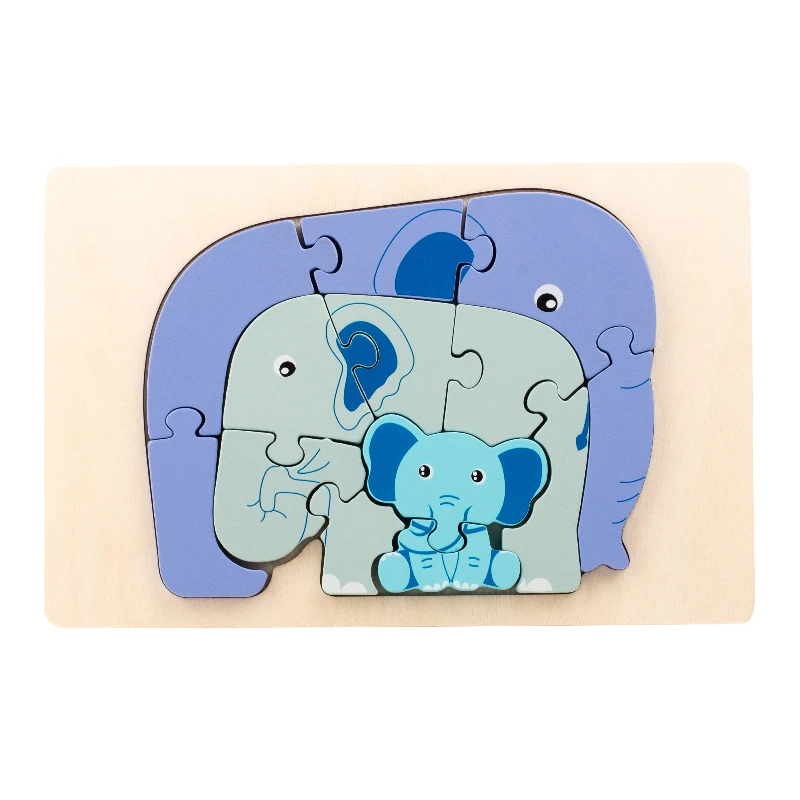 Dierenpuzzel™ – Ontdek &amp; Leer – Cartoon Houten Puzzel 